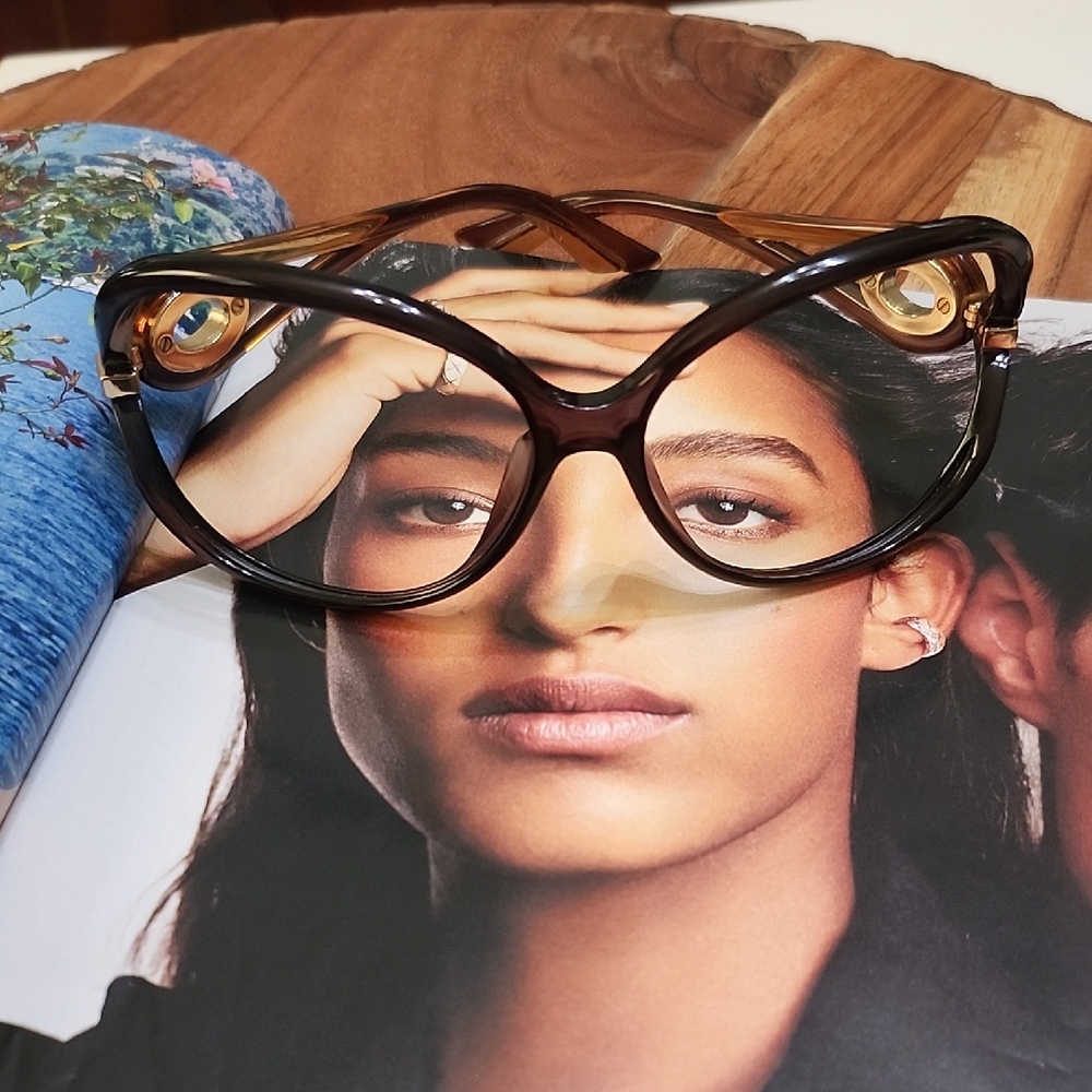 Dior Womens Cat-Eye Sunglasses in Tortoiseshell... No Lenses